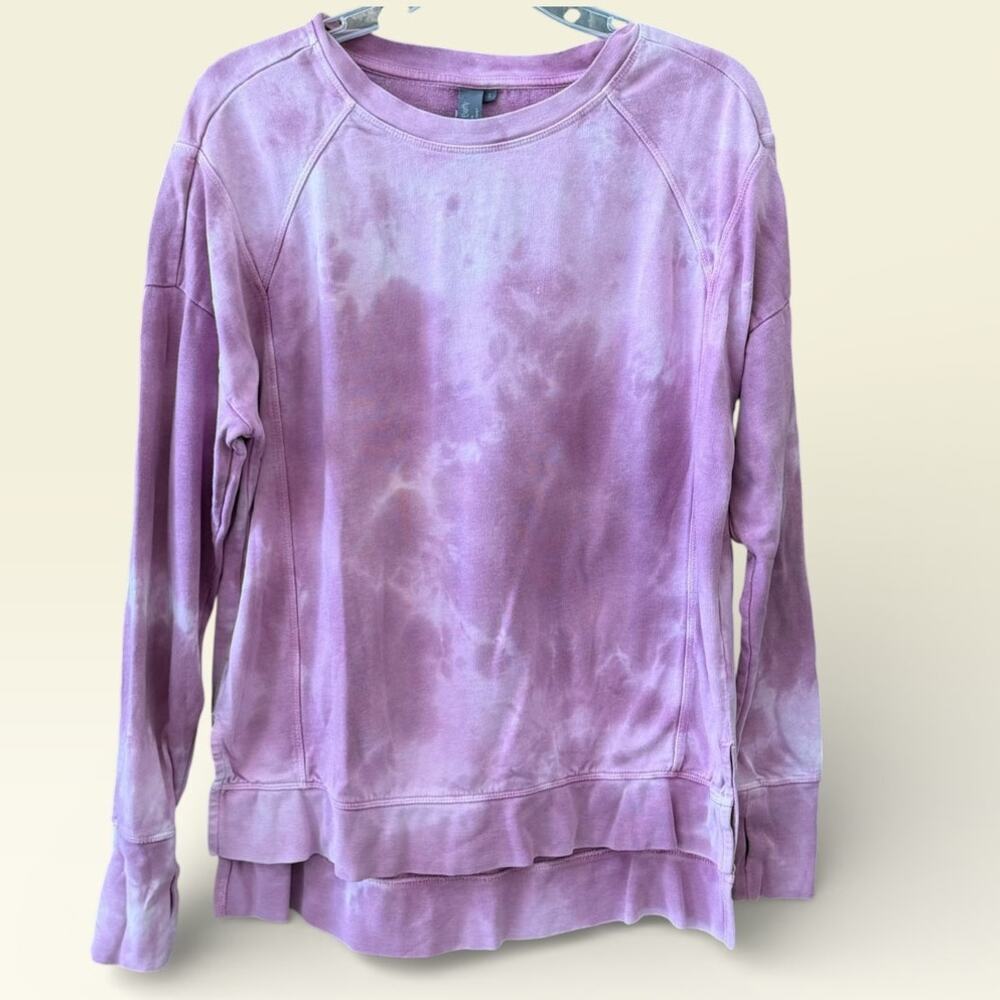 Sweaty Betty After Class Pink Tie Dye Sweatshirt Top Oversized Small Lounge